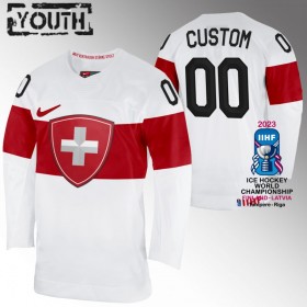 Dresovi Švicarska IIHF World Championship 2023 Custom Bijela - Dječji